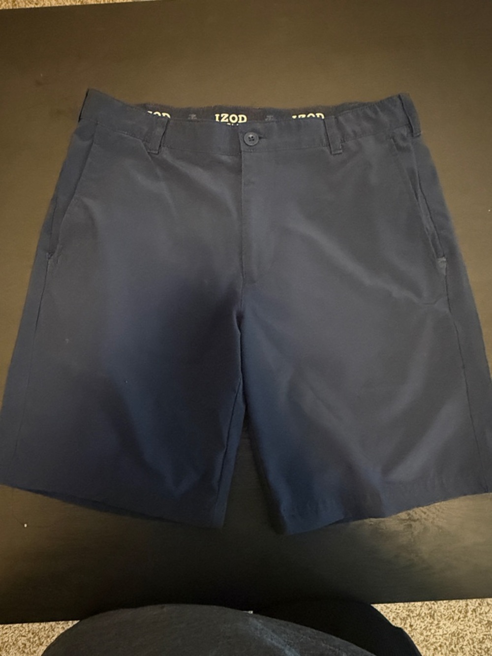 Izod Men’s Navy Flat-Front Performance Shorts